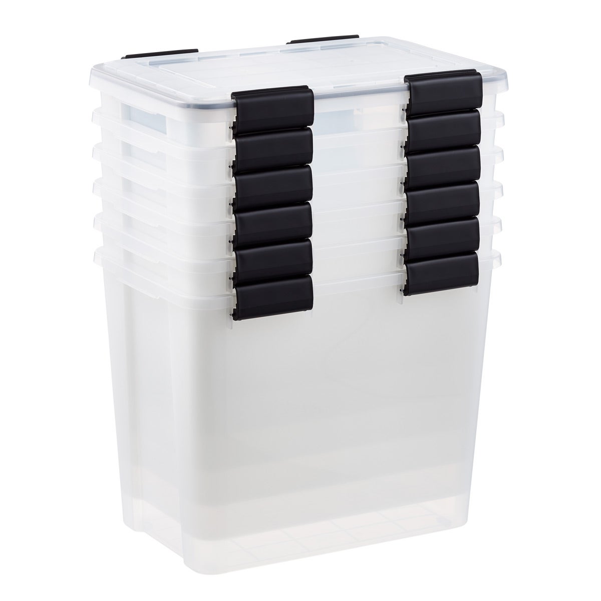 Case of 6 36 qt. Weathertight Tote Clear
