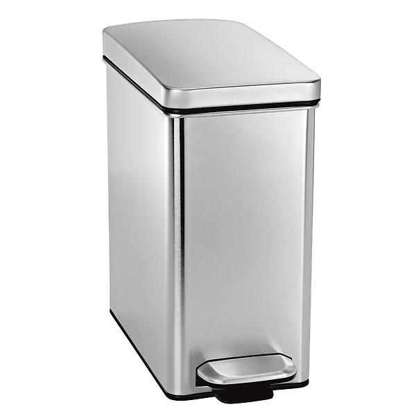 simplehuman Stainless Steel 2.6 gal. Profile Step Trash Can