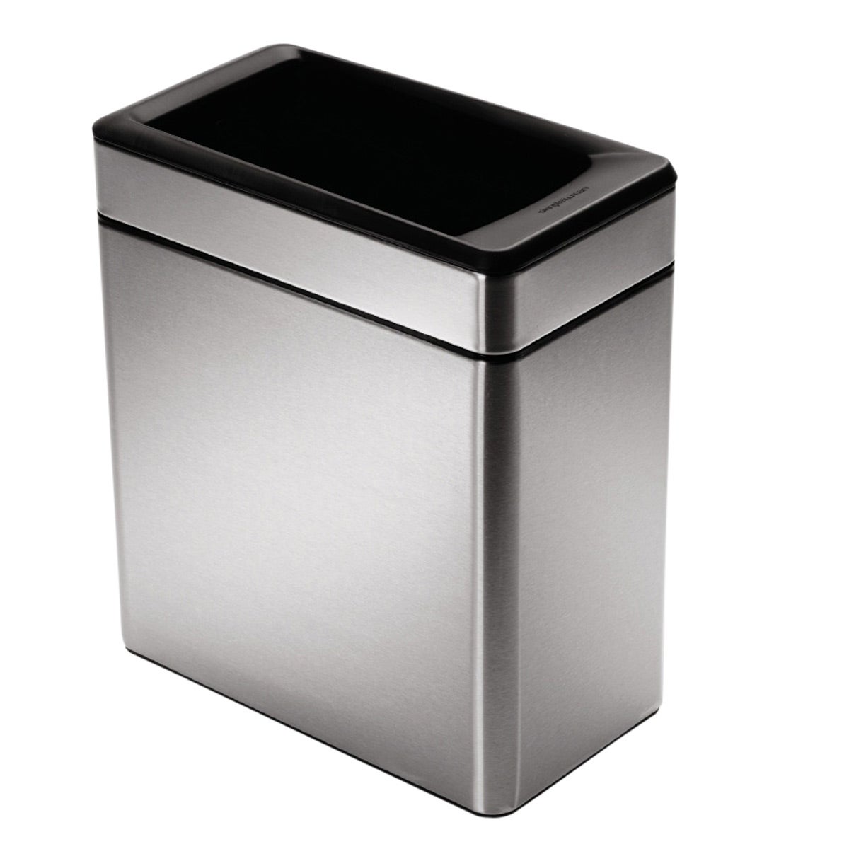 simplehuman Stainless Steel 2.6 gal. Profile Open Trash Can