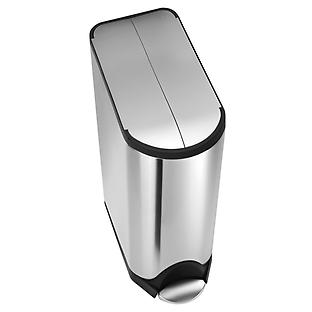 simplehuman Stainless Steel 11.8 gal. Butterfly Step Trash Can
