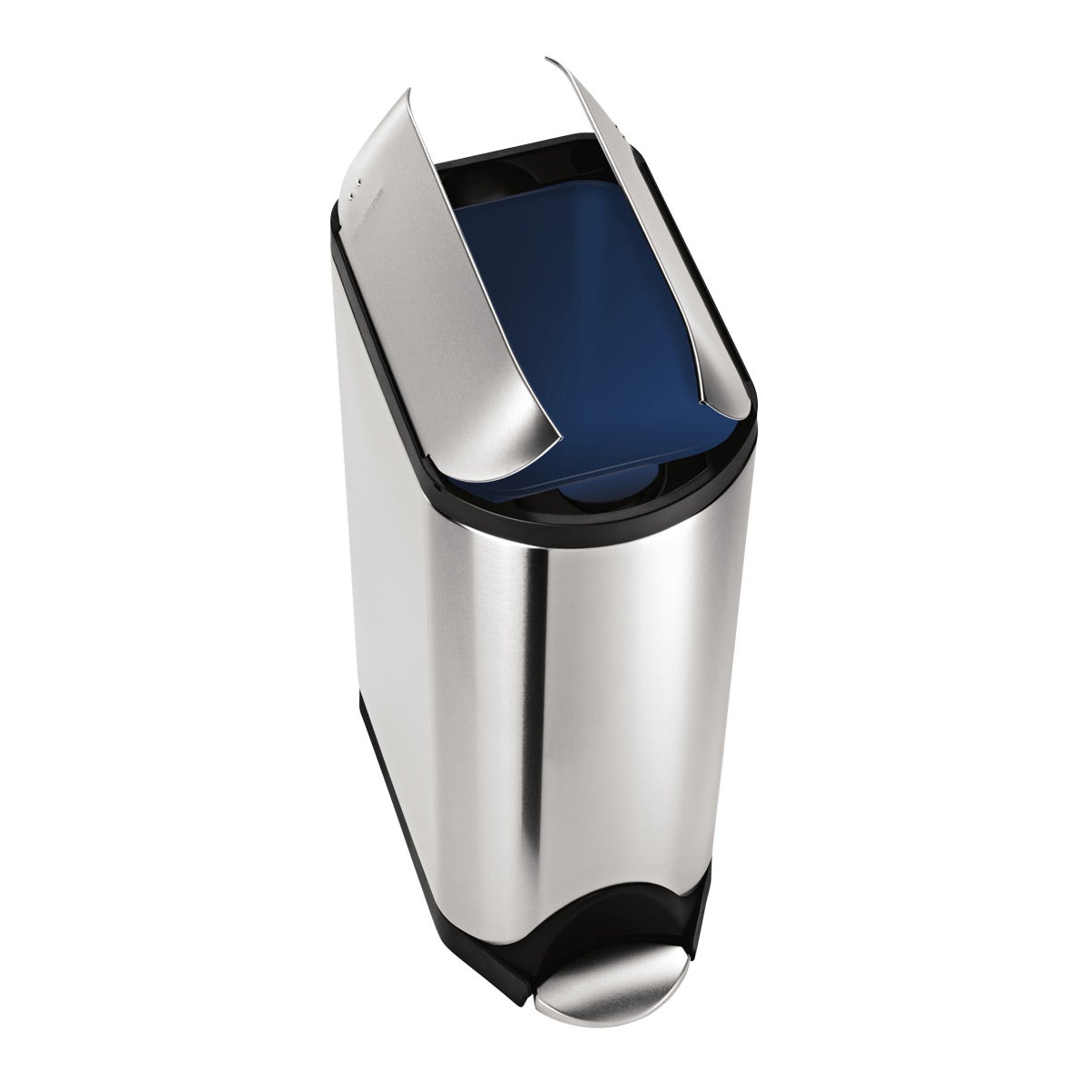simplehuman Stainless Steel 11.8 gal. Butterfly Step Trash Can