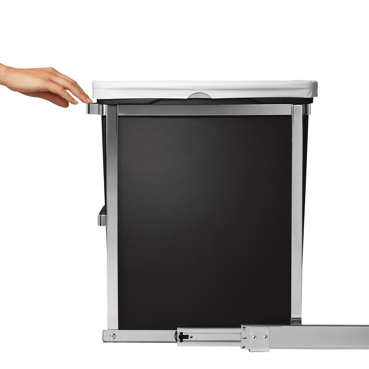 simplehuman Black 8 gal. Under the Counter Pull-Out Trash Can