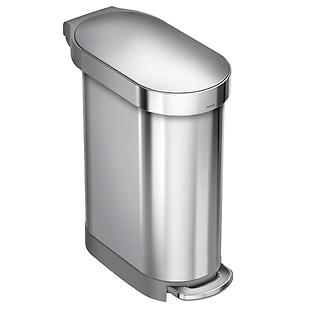 simplehuman Stainless Steel 12 gal./45L Step Trash Can