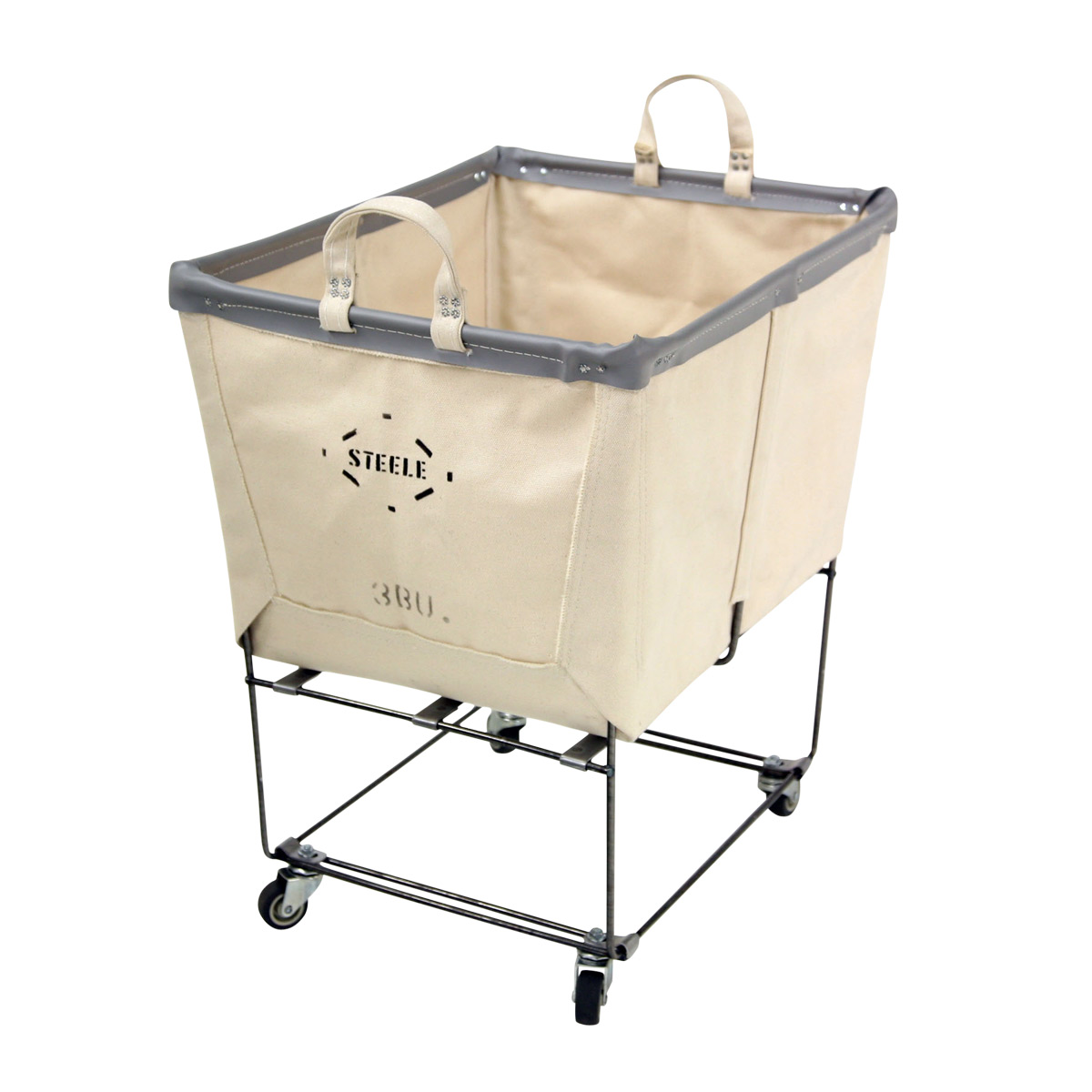 Steele Canvas Small Laundry Cart Natural/Grey