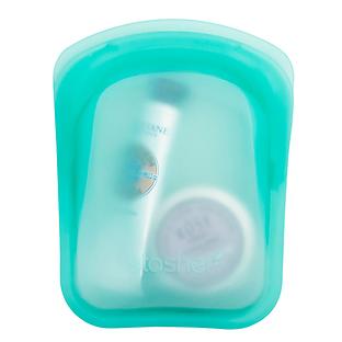 Stasher Clear/Aqua Silicone Pocket-Size Reusable Bag Pkg/2