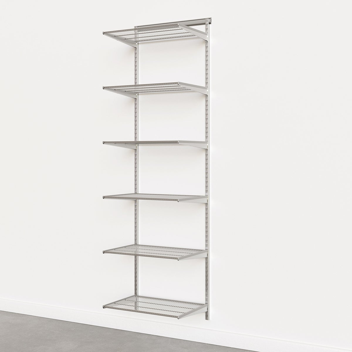 Elfa Classic 2' Basic Shelving Platinum