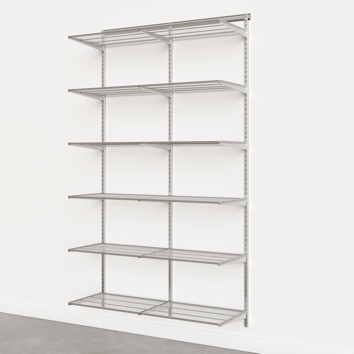 Elfa Classic 4' Basic Shelving Platinum