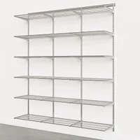 Elfa Classic Platinum 6' Basic Shelving Units for Anywhere