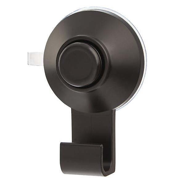 iDesign Everett Matte Black Push-Lock Suction Shower Hook | The ...