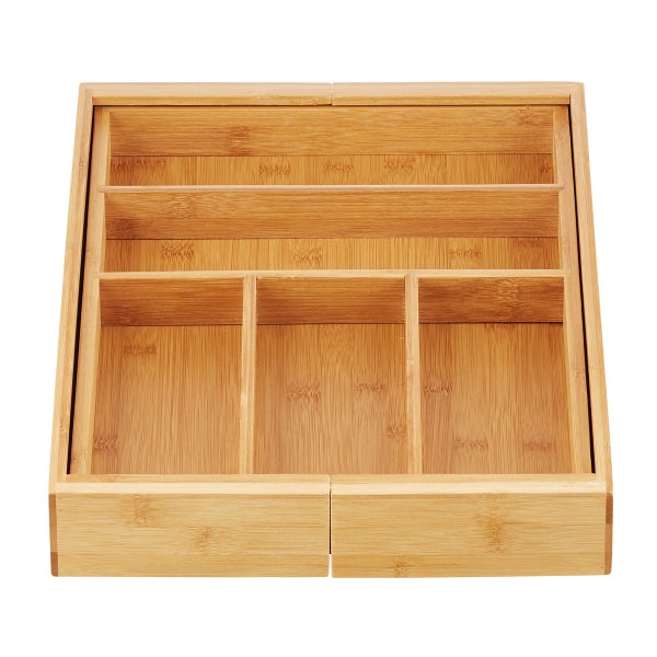 Expandable Bamboo Silverware Tray The Container Store
