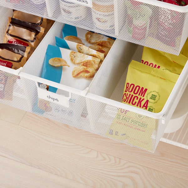 Elfa Classic White WalkIn Pantry with Door & Wall Rack The Container