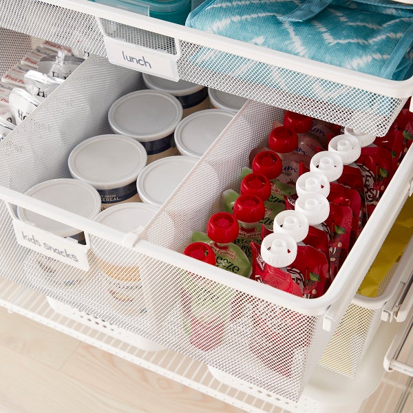 Elfa Classic White WalkIn Pantry with Door & Wall Rack The Container