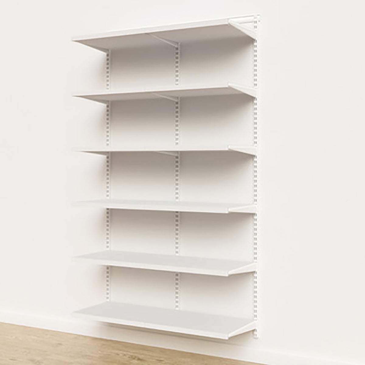 Elfa Décor 4' White Basic Shelving Units for Anywhere The Container Store