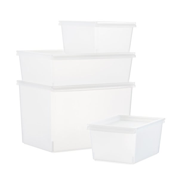 Plastic Stacking Bins with Lids The Container Store