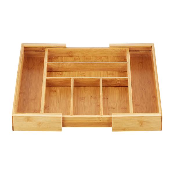 Expandable Bamboo Silverware Tray | The Container Store