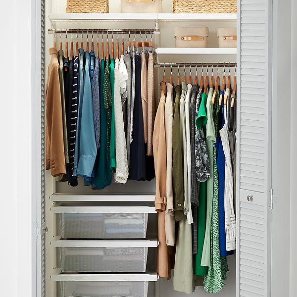 Elfa Décor 4' White Reach-In Closet | The Container Store