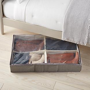 4-Compartment Under Bed Boot Organizer