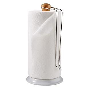 Full Circle Bamboo & Silver Paper Towel Holder