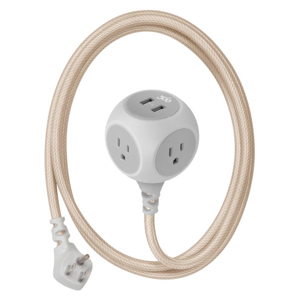 360 Electrical Habitat Extension Cord with USB The Container Store
