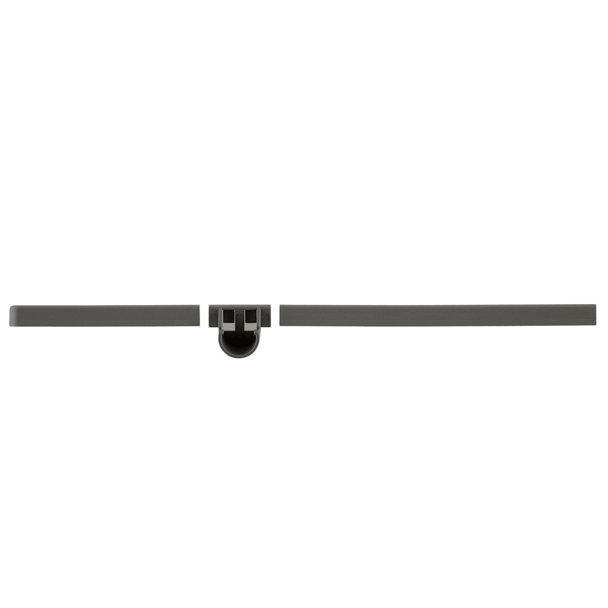 Elfa Right Bracket Cover & Rod Holder Set Graphite