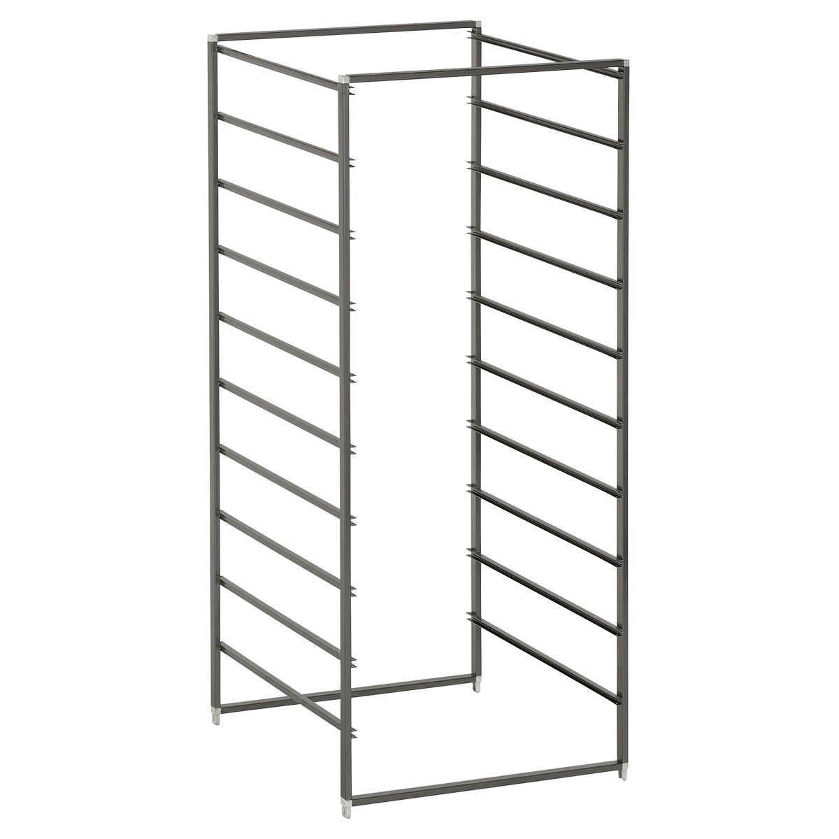 Elfa Medium 10-Runner Cabinet-Sized Frame Graphite