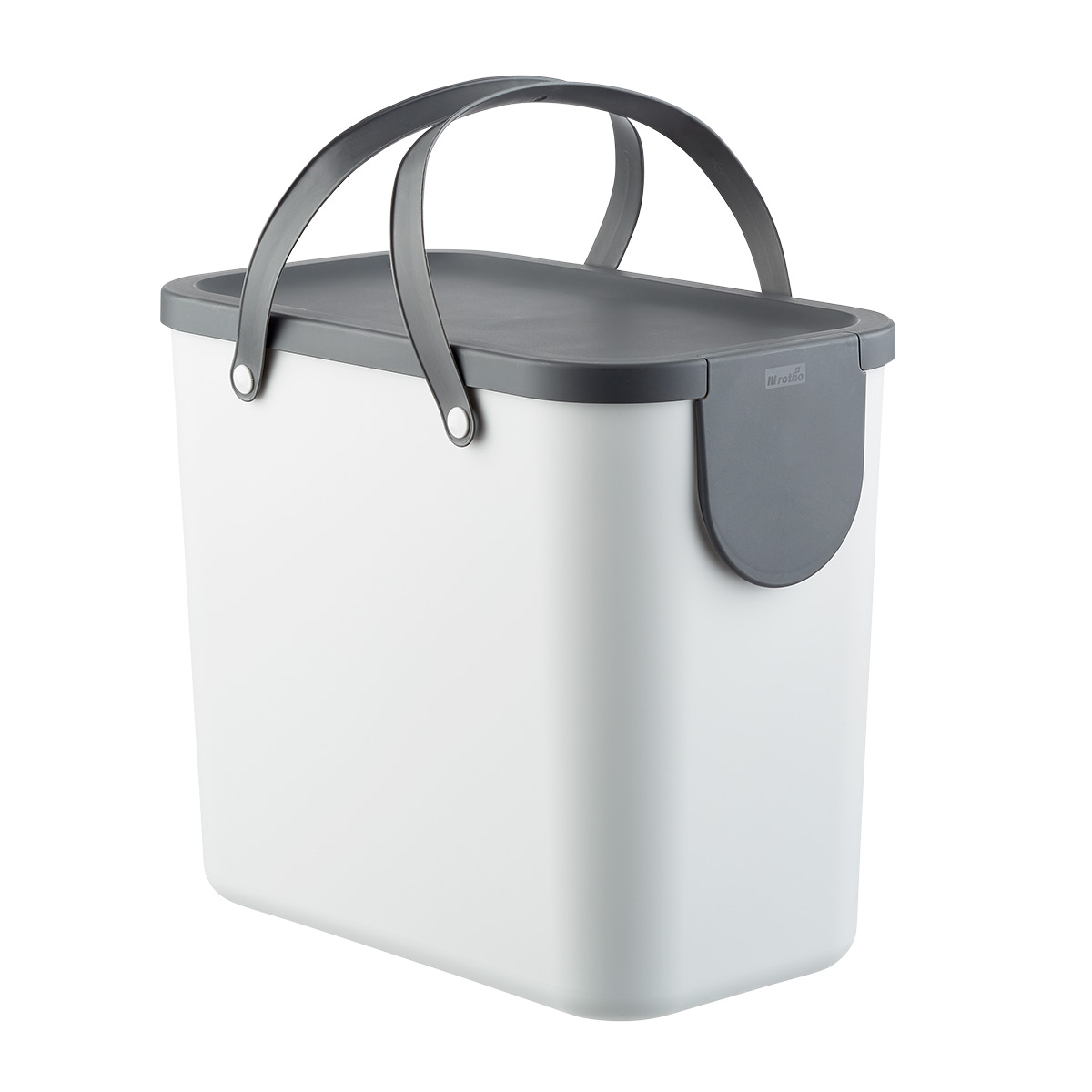 Stacking Recycle Bin w/ Lid White