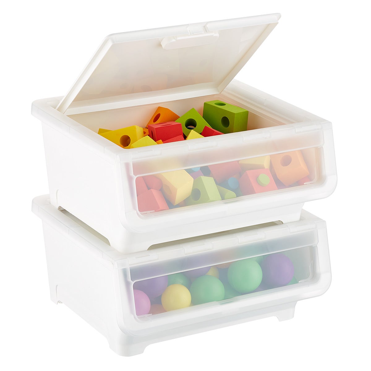 Short Picking Bin with Dual Open Lid The Container Store