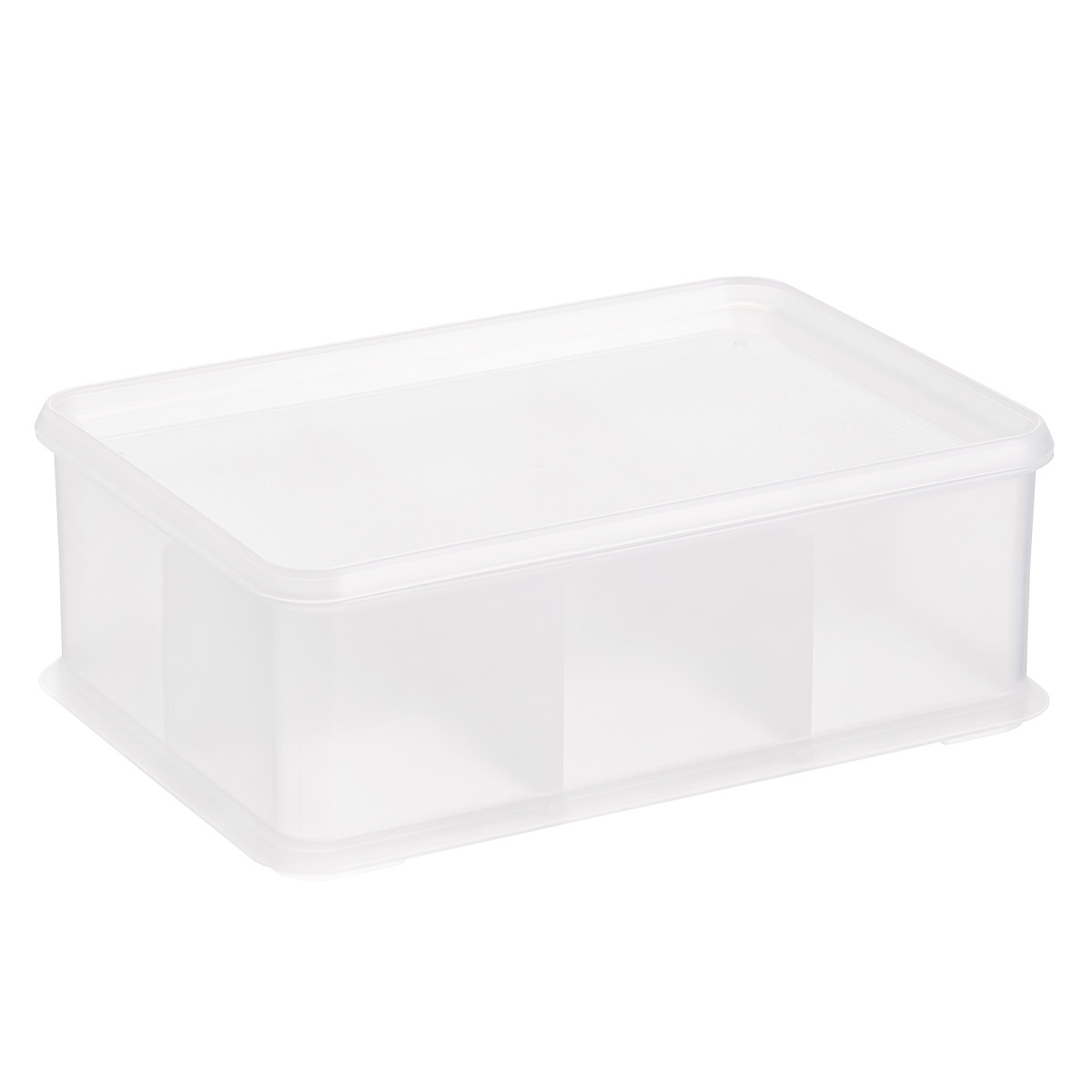 X-Small Shallow Shimo Storage Bin with Lid Translucent