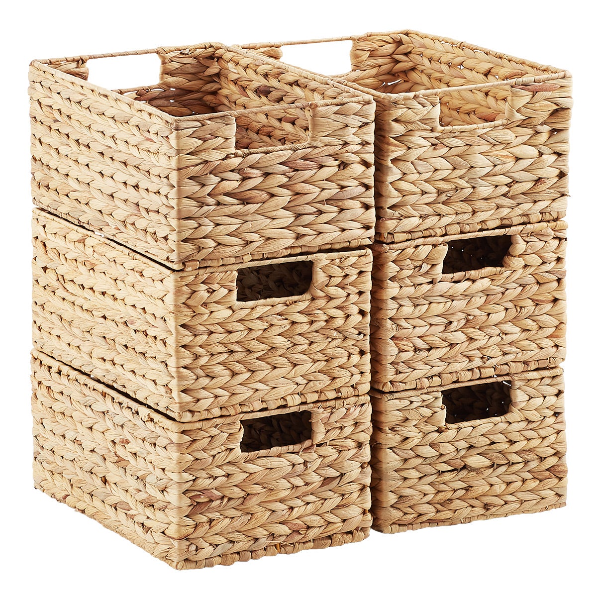 Case of 6 Small Water Hyacinth Bin Natural