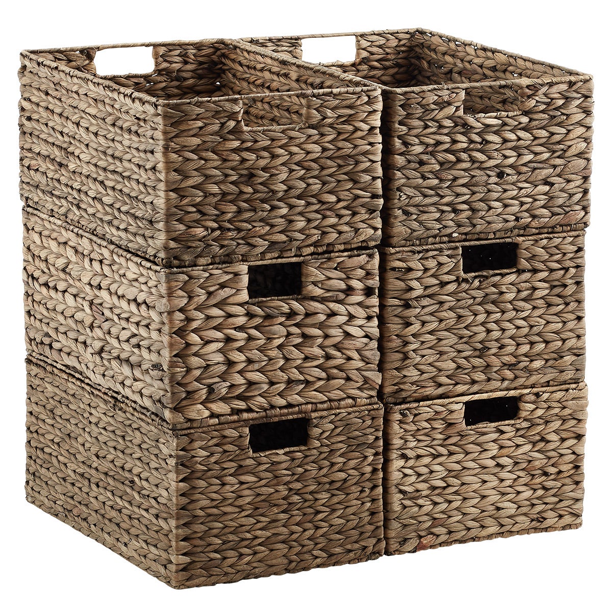 Cases of Mocha Water Hyacinth Storage Bins with Handles The Container