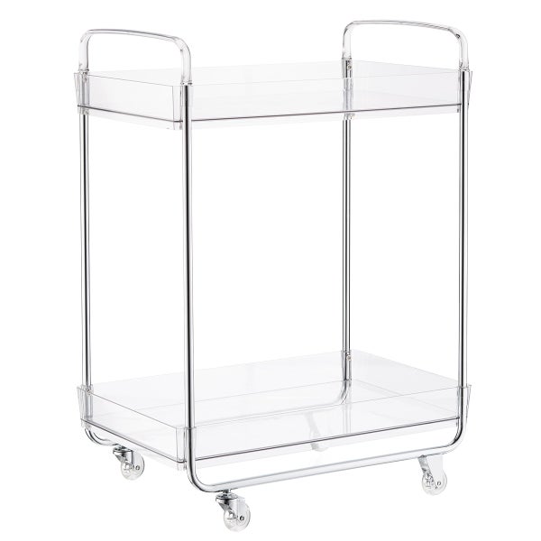 clear rolling storage cart