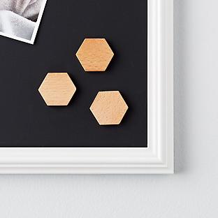 Wooden Hexagon Magnets