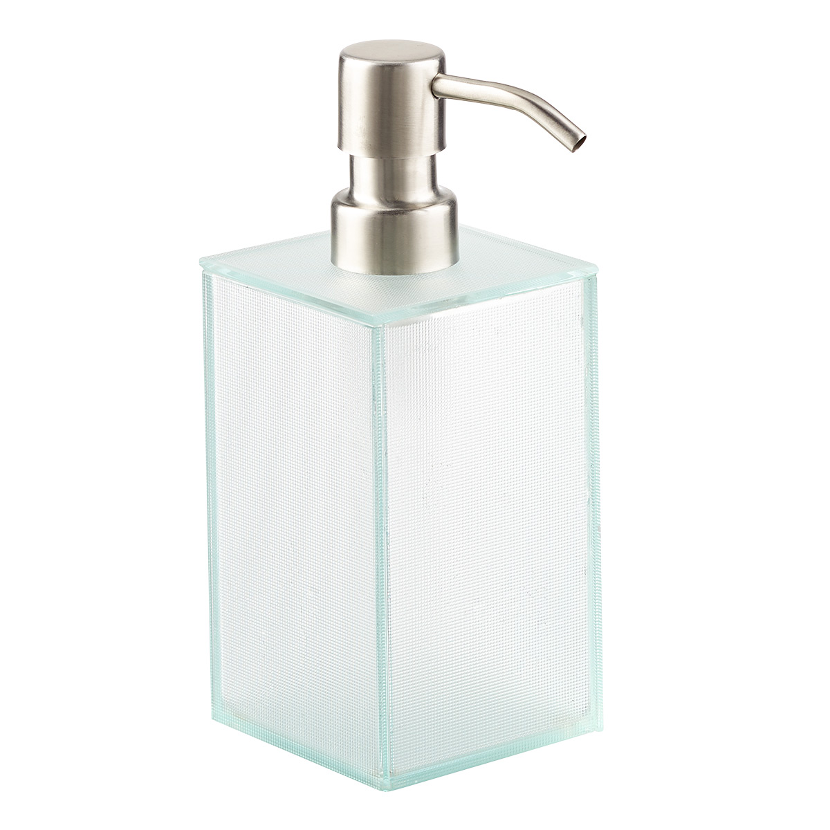 Design Ideas 15 oz. Dimpled Glass Soap Pump Clear