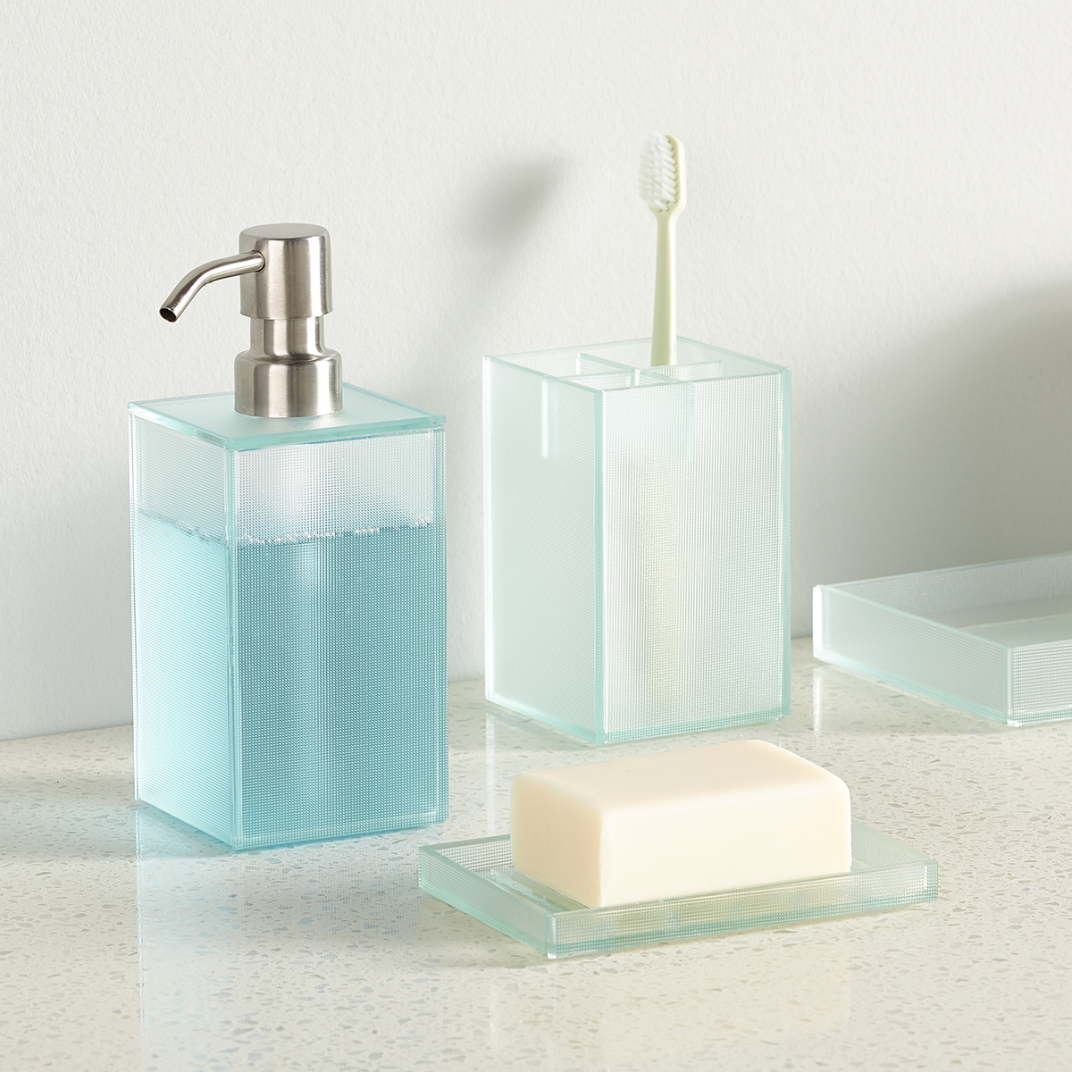 cut glass bathroom accessories