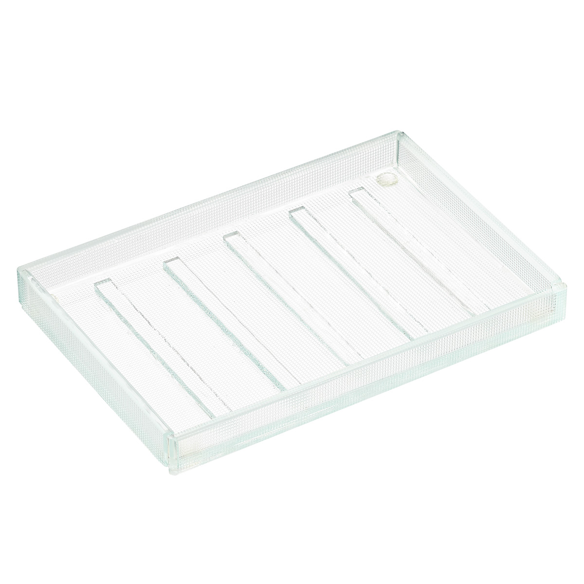 Design Ideas Dimpled Glass Soap Dish Clear