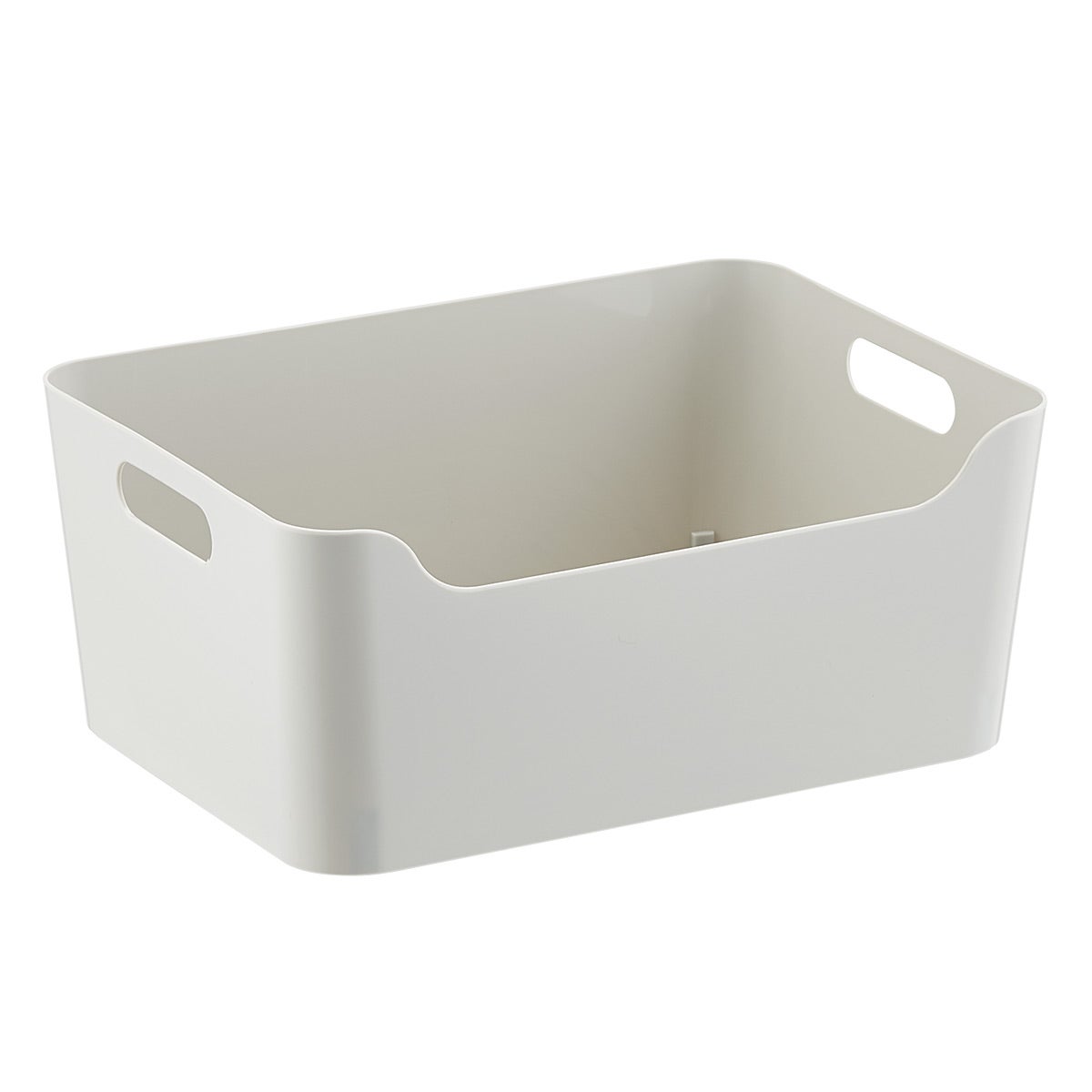 gray plastic storage bins