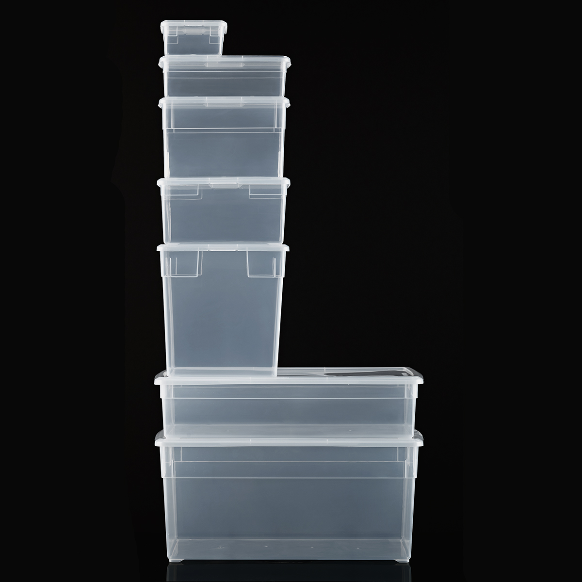 transparent plastic shoe box