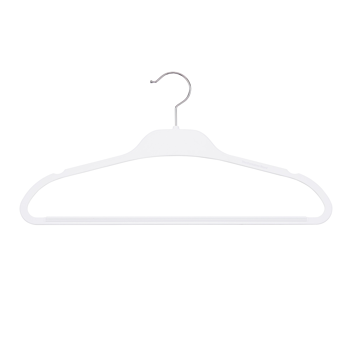 Non-Slip Rubberized  Suit Hanger White Pkg/10