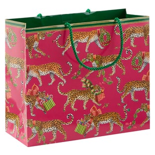 Christmas Leopards Large Gift Bag