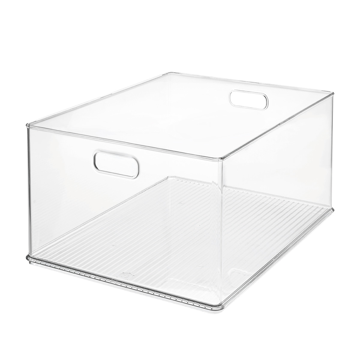 iDesign Storage Box with 3 Compartments Large Plastic Kitchen 