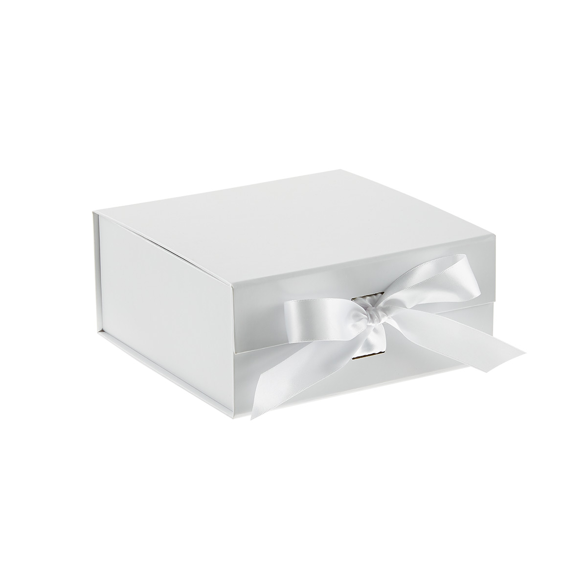 White Collapsible Box with Bow The Container Store