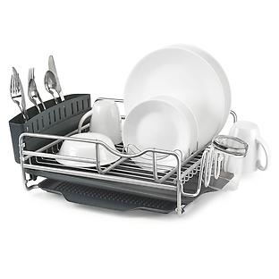 Folding Bamboo Dish Rack, 17-3/4 x 12-1/4 x 10-1/4 H | The Container Store