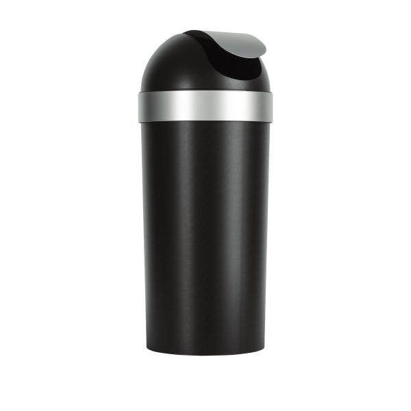 Umbra Black Venti 16.5 gal. Trash Can The Container Store