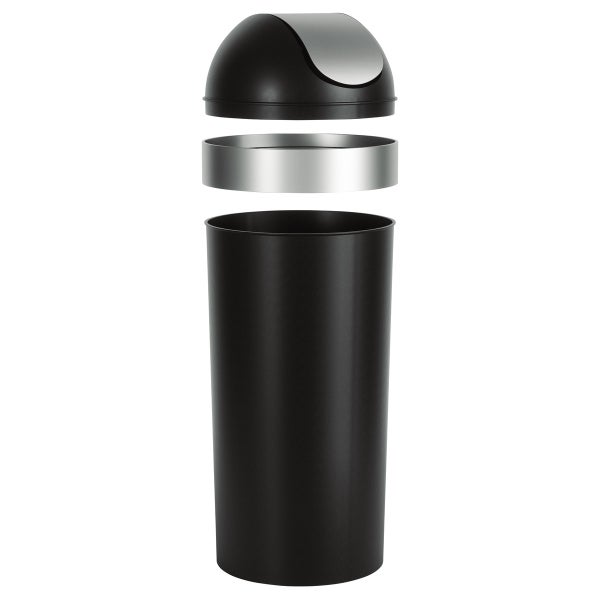 Umbra Black Venti 16.5 gal. Trash Can The Container Store