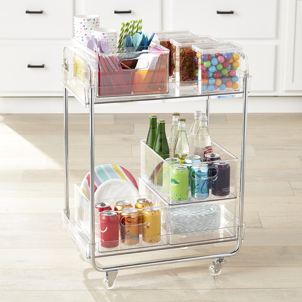 The Home Edit Clear Rolling Cart | The Container Store