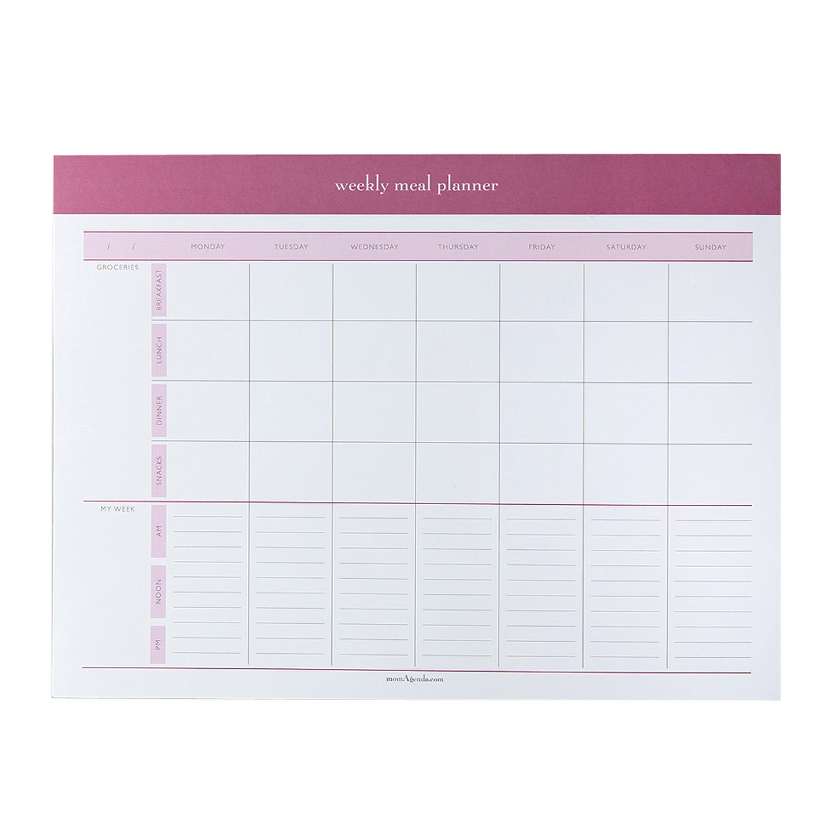 momAgenda Weekly Meal Planner Pad