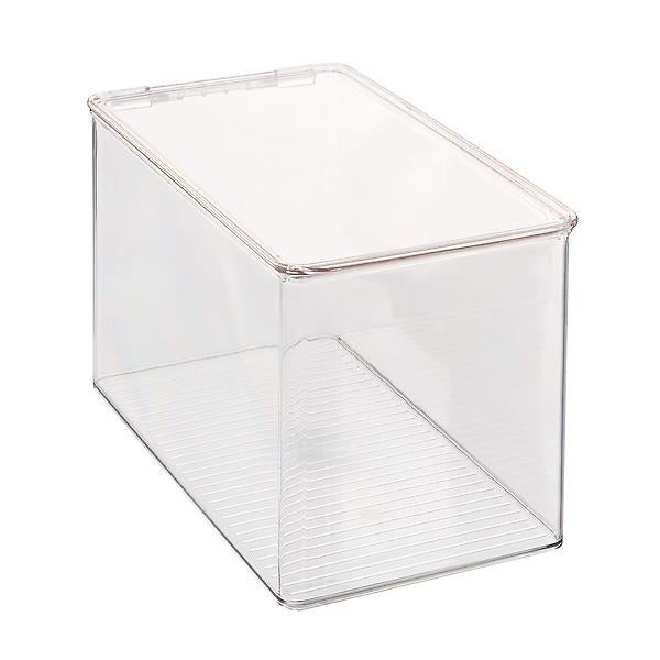 Hinged-Lid Tall Stackable Shoe Boxes
