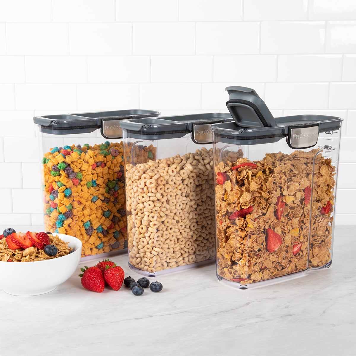 Progressive ProKeeper 3.5 qt. Cereal Dispenser Set of 3 The Container