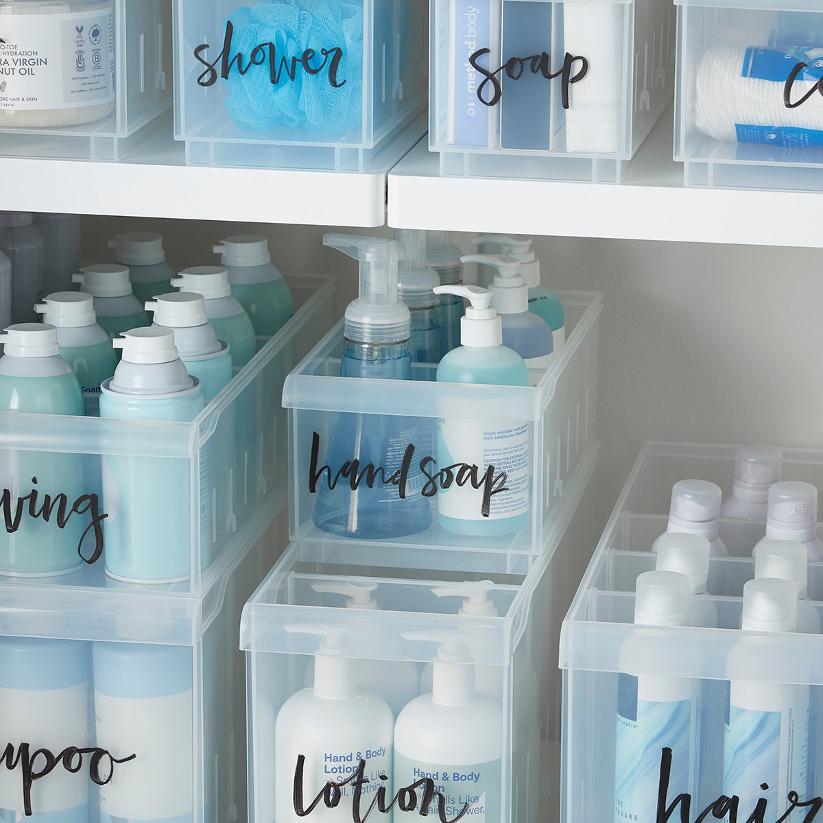 clear stackable storage bins