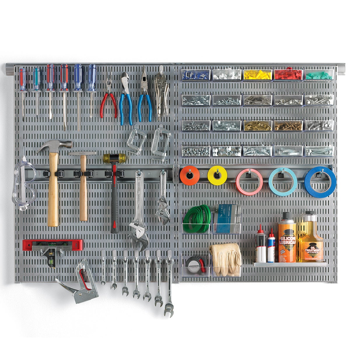 Platinum Elfa Utility Workshop Organizer Pegboard
